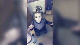 Amelia Skye Sucks two Cocks in MMF Blowjob Threesome for Double Facial