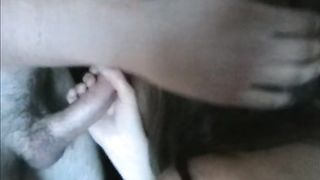 Natural Amateur Threesome with Girl MMF