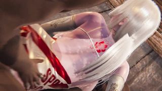 Honey Select 2 Beautiful White-haired Girl provides Special Service in Pub