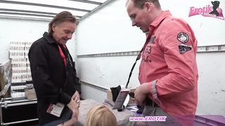 German teen slut public pick up for threesome Venus Berlin