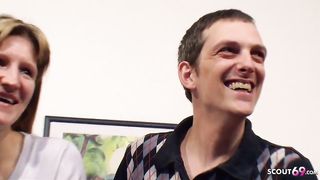 Stupid German Cuckold let his Anorexic wife Fuck Stranger