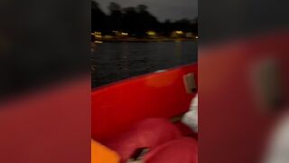 Girls surprised guy and sucked him off on boat