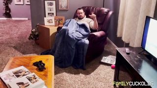 Sons do stepmom while stepdad watches