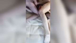 Husband Fingers Wife and Jerks off her Boyfriend while she Sucks