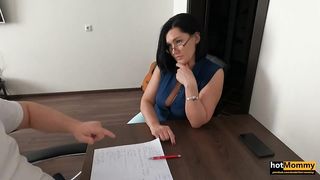 real MILF step-Aunt teaches not only math