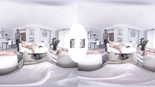 VIRTUAL TABOO - Young Stepsis Fucks and Sucks Two Cocks