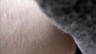 Bathroom Quickie Close Up of Milf's Big Pussy Lips Wrapping Around Cock