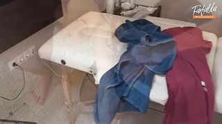 Shared sexy milf with lover. We fuck sexy wife together. threesome cuckold. double cumshot on wife