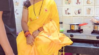 Part 1, Indian Stepmom got caught by stepson while taking to her boyfriend and got fucked