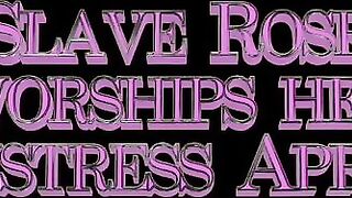 Dominatrix Mistress April - A Passionated Slave Kiss