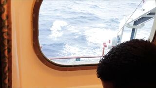 I eat two huge cocks on the high seas TBT 4k