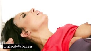 Double Penetration with the busty secretary