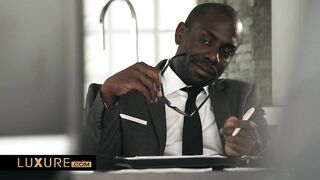 The busty secretary asks for a DP