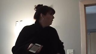 BBW Brunette Big Boobs Step Mother Mary Caught Step Son Jerking Off To Her Pictures
