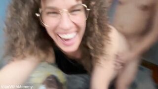 Stepmom Catches You and Says You Have a Nice Cock