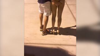 hot married blonde fucking two strangers in the parking lot after leaving the funk dance - cuckold b