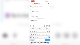 My Straight best friend Fucks my cheating boyfriend on Snapchat