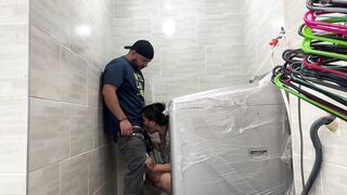 Stepson fucks me in the laundry room while his dad goes out to the supermarket- CulonaArdiente32