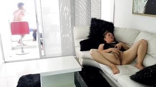 I catch my horny stepmother masturbating.