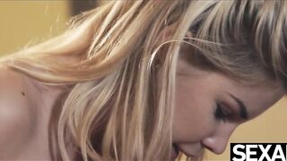 Watch this lucky guy have a hot fourway with three sexy girls