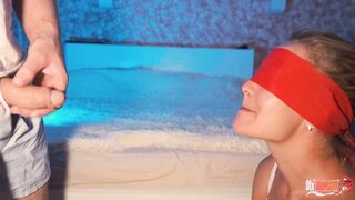 Tricked my stepmom into sucking my cock with a taste game