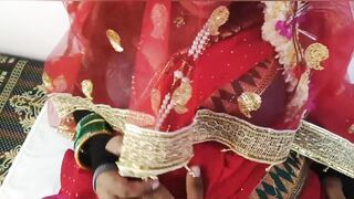 Desi indian dulhan ki suhaagraat ke din doggy style chudai,saaf hindi voice