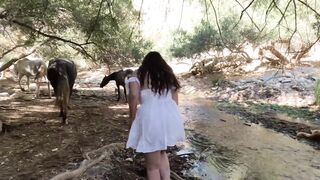 Mommy finds the right position to get her butthole stretched out.