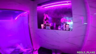 big ass Italian girl met on the street, massaged in the sauna and fucked in anal by 2 strangers