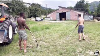 Threesome in the Barn: two boys fuck a stranger filling her pussy BeatriceSegreti